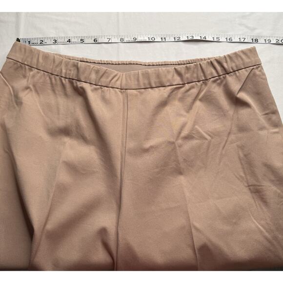 Isaac Mizrahi 18W Khaki Stretch Culotte Pants Elastic Waist Button Hem A375760 - Picture 7 of 16